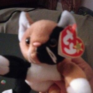 Ty Plush Calico Cat with Black, White, and Brown